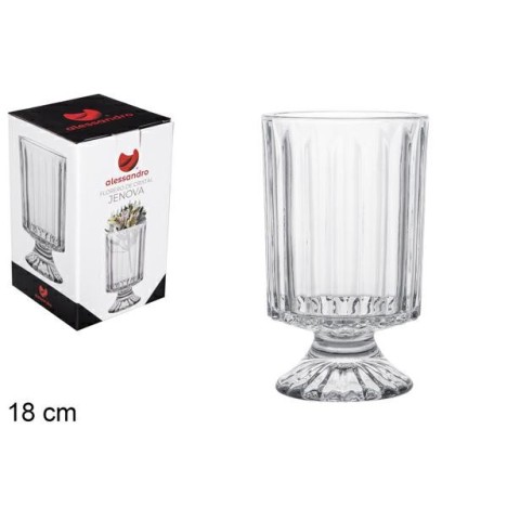 VASO DI VETRO GENOVA 18 CM